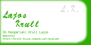 lajos krull business card